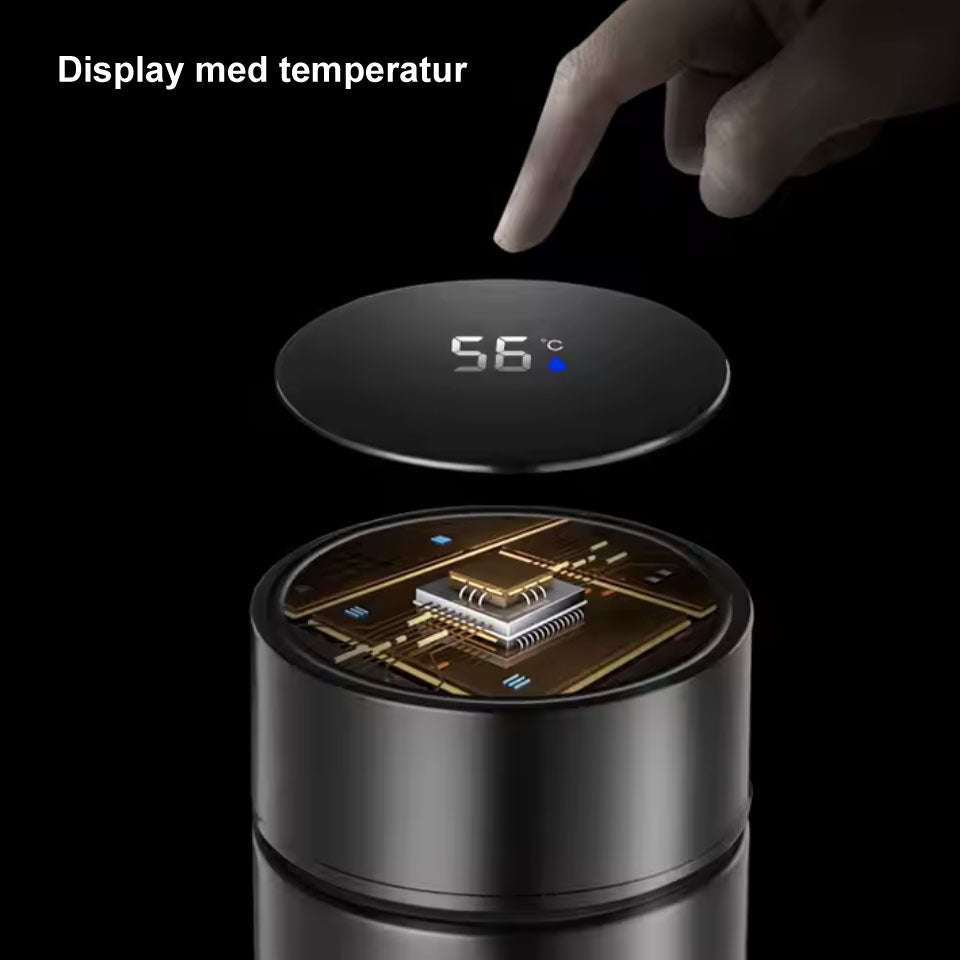 Termokop med temperatur display | 500 ml | Hvid