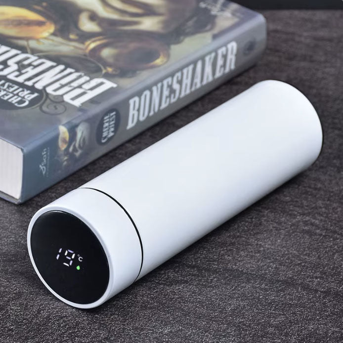 Termokop med temperatur display | 500 ml | Hvid